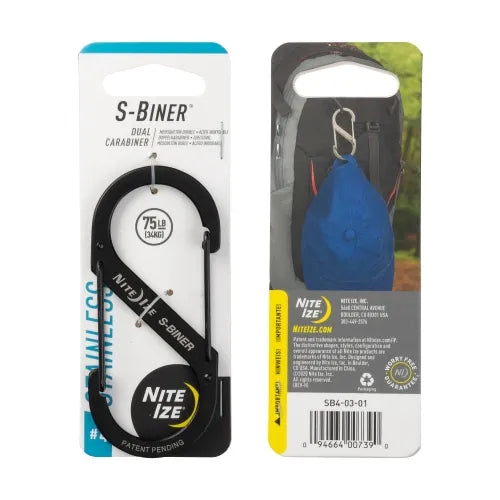 NiteIze S-Biner® Stainless Steel SIDELOCK S-BINER #4
