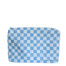 Local Beach Blue Checker Water Resistant Pouch