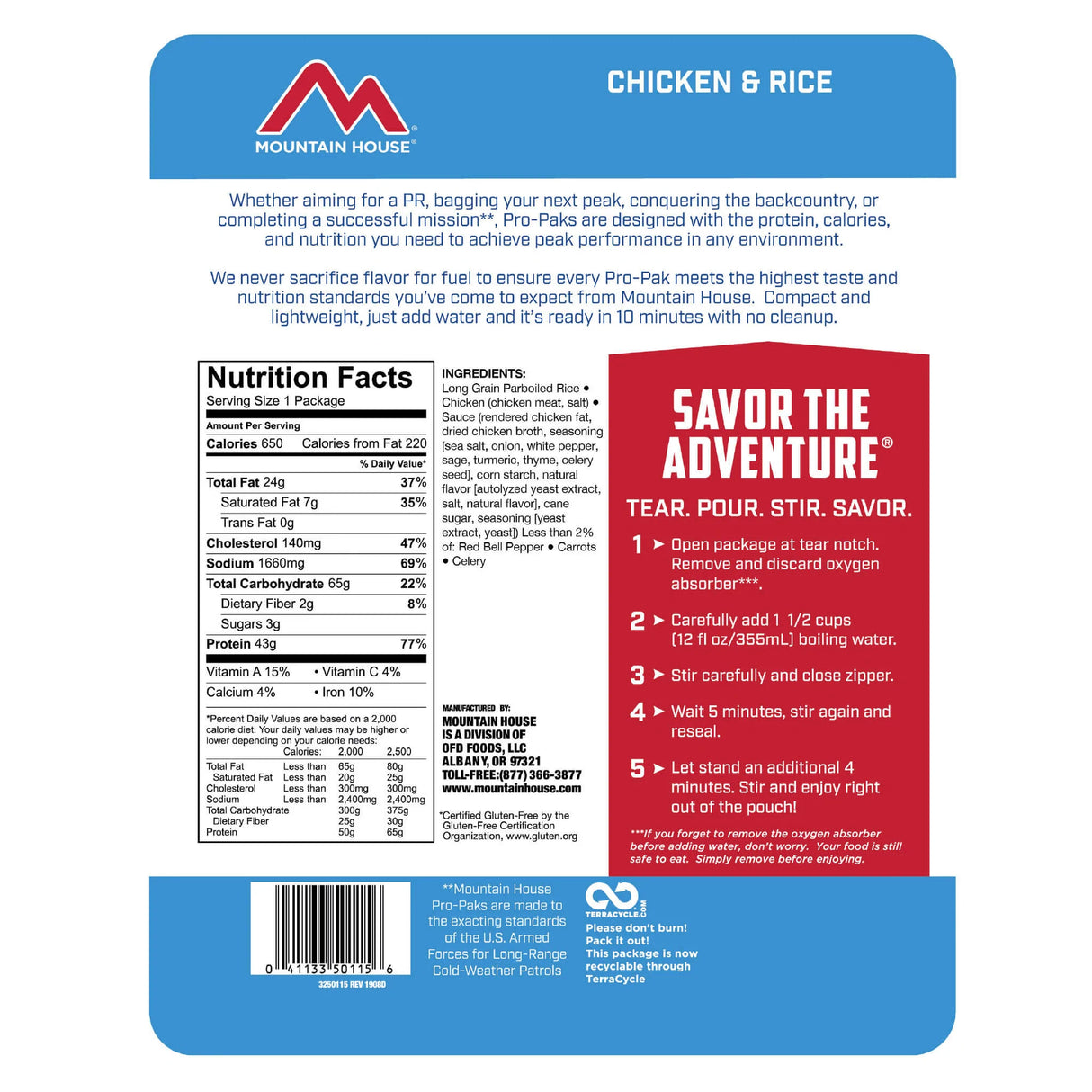 Mountain House "Pro-Pak" Adventure Meals